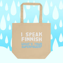 Load image into Gallery viewer, I speak Finnish eco tote bag