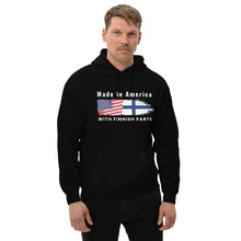 Load image into Gallery viewer, Made in America with Finnsh parts Unisex Hoodie