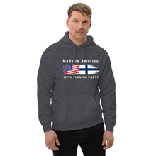 Load image into Gallery viewer, Made in America with Finnsh parts Unisex Hoodie