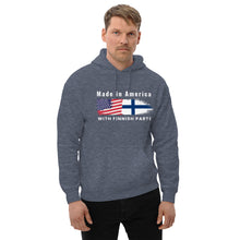 Load image into Gallery viewer, Made in America with Finnsh parts Unisex Hoodie