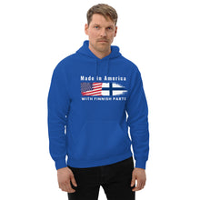 Load image into Gallery viewer, Made in America with Finnsh parts Unisex Hoodie