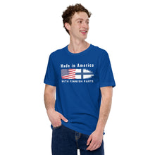 Load image into Gallery viewer, Made in America with Finnish parts unisex t-shirt