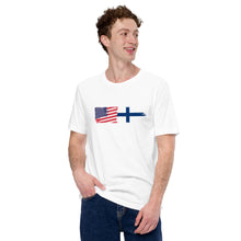 Load image into Gallery viewer, Made in America with Finnish parts unisex t-shirt