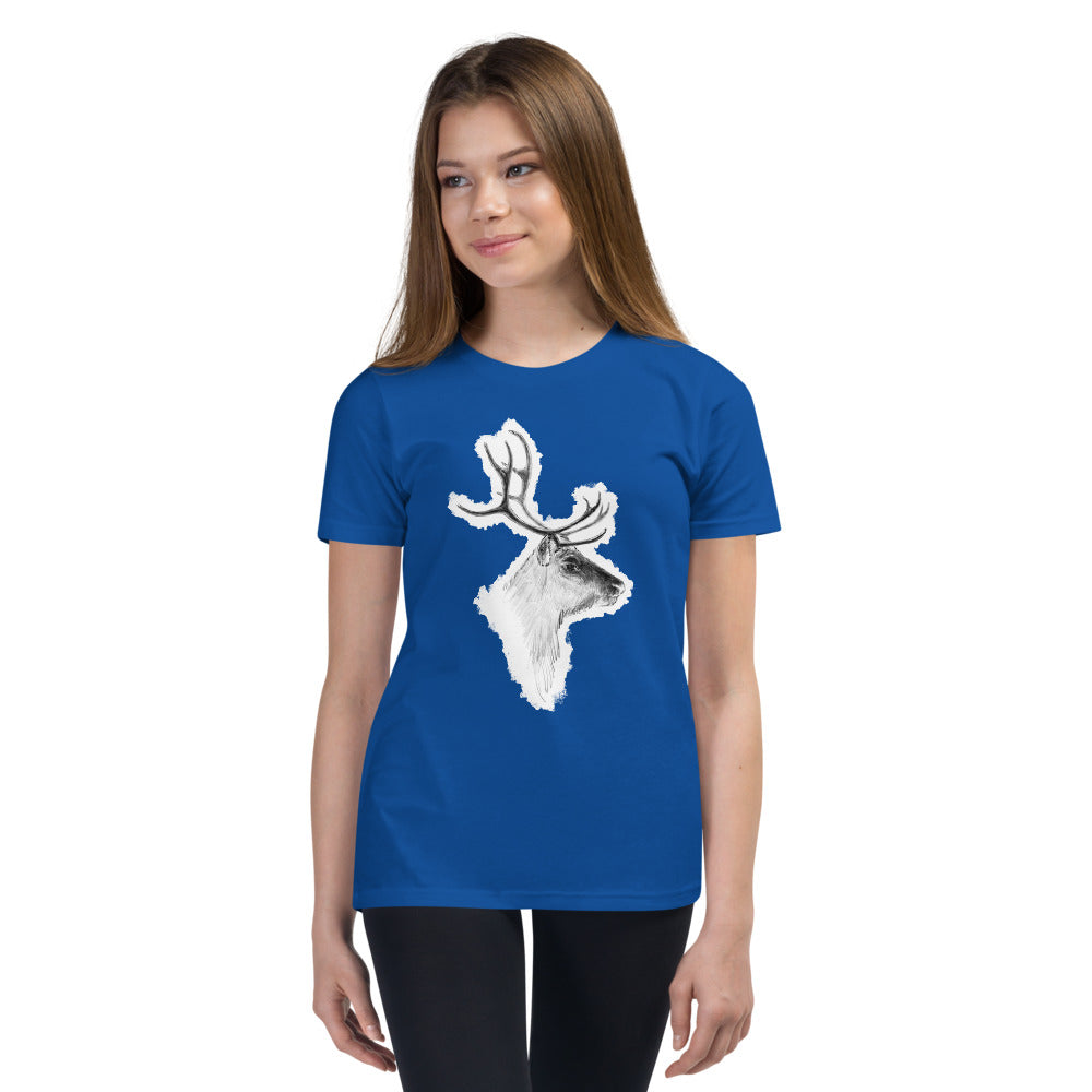 Reindeer Finnish Nature Youth T-Shirt - Finnish youth t-shirt from Very Finnish Problems