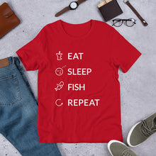 Load image into Gallery viewer, Eat Sleep Fish Repeat Unisex T-Shirt