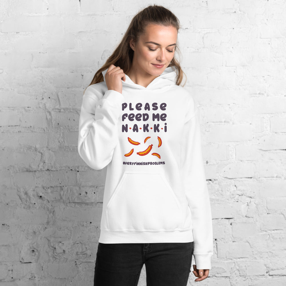 Feed me Nakki Finnish Food Hoodie - Finnish hoodie from Very Finnish Problems