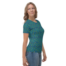 Load image into Gallery viewer, Forest Leaves (Blue) Women's T-shirt
