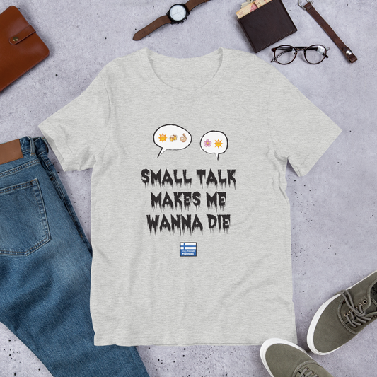 Small Talk Finnish Introvert T-Shirt - alternate view - Very Finnish Problems