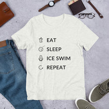 Load image into Gallery viewer, Eat Sleep Ice Swim Repeat Unisex T-Shirt