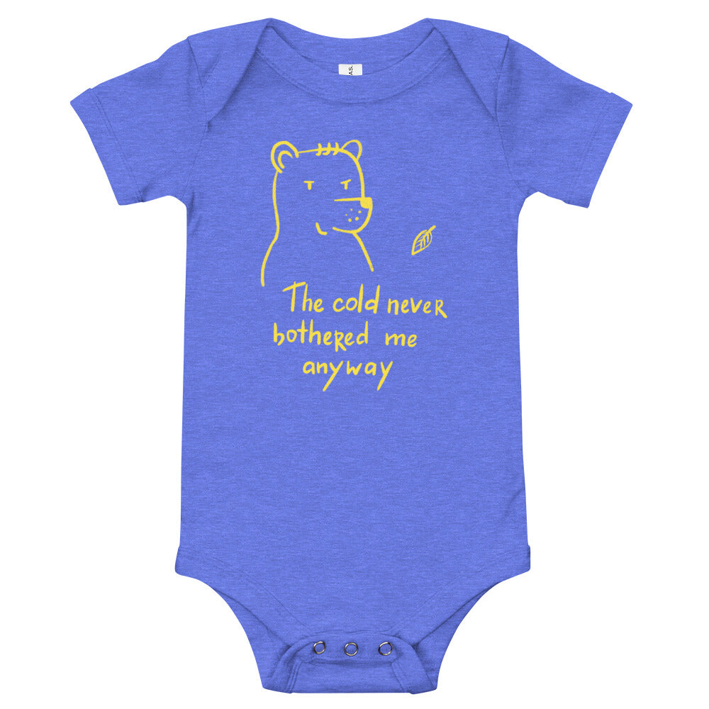 The cold never bothered me Finnish Baby Bodysuit - Finnish baby bodysuit from Very Finnish Problems