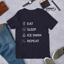 Load image into Gallery viewer, Eat Sleep Ice Swim Repeat Unisex T-Shirt