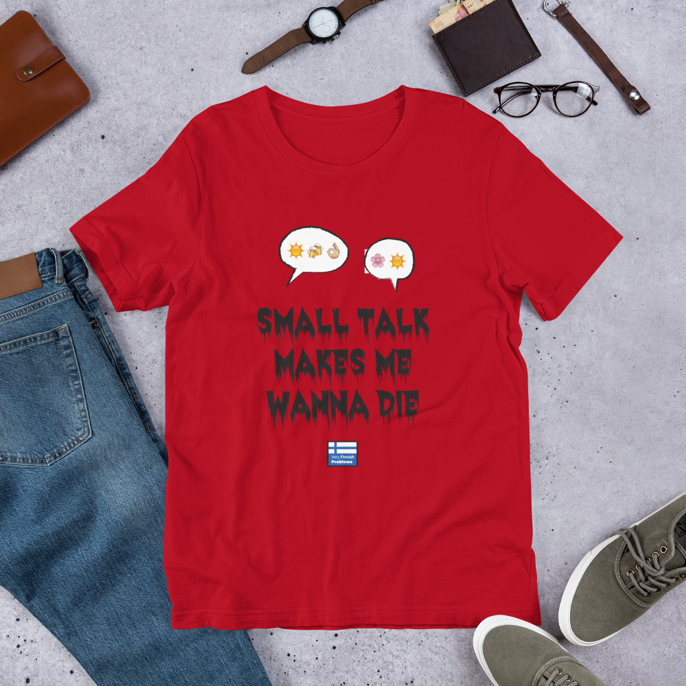 Small Talk Finnish Introvert T-Shirt - Finnish t-shirt from Very Finnish Problems