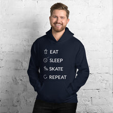 Load image into Gallery viewer, Eat Sleep Skate Repeat Unisex Hoodie