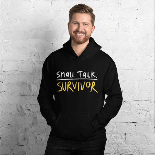 Small talk survivor Finnish Introvert Hoodie - alternate view - Very Finnish Problems
