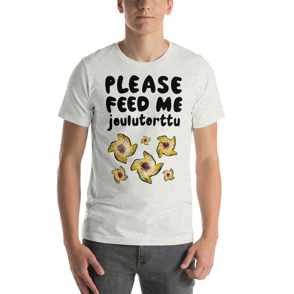Feed me Joulutorttu Finnish Holiday T-Shirt - Finnish t-shirt from Very Finnish Problems