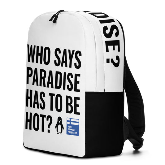 Cold paradise Minimalist Backpack Finnish Tote Bag - alternate view - Very Finnish Problems