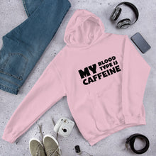 Load image into Gallery viewer, Caffeine Blood Type Unisex Hoodie