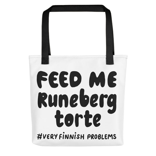 Feed Me Runeberg Torte Finnish Food Tote Bag - alternate view - Very Finnish Problems