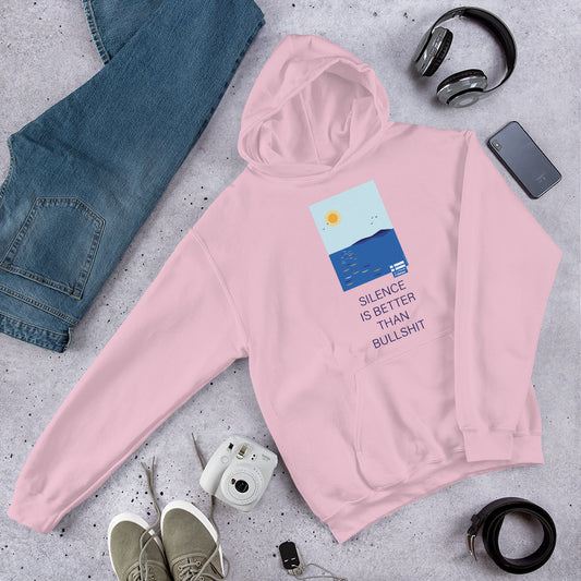 Silence Beats Bullshit Finnish Introvert Hoodie - alternate view - Very Finnish Problems