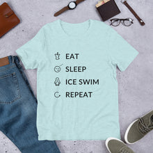Load image into Gallery viewer, Eat Sleep Ice Swim Repeat Unisex T-Shirt