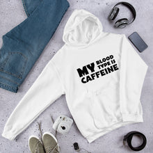 Load image into Gallery viewer, Caffeine Blood Type Unisex Hoodie