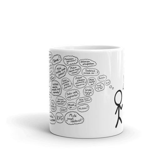 What I Think vs. What I Say Finnish Introvert Mug - alternate view - Very Finnish Problems