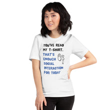 Load image into Gallery viewer, Social Interaction girl Unisex T-Shirt