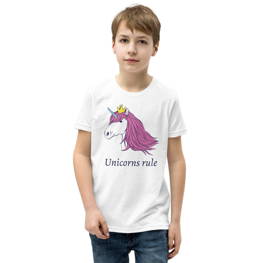 Unicorns Rule Finnish Nature Youth T-Shirt - alternate view - Very Finnish Problems