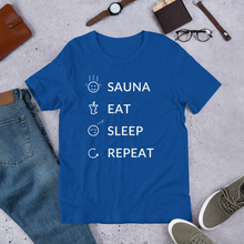 Load image into Gallery viewer, Sauna, Eat, Sleep, Repeat Unisex T-Shirt