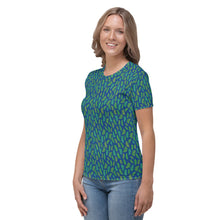 Load image into Gallery viewer, Forest Leaves (Blue) Women's T-shirt