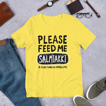 Load image into Gallery viewer, Feed Me Salmiakki Unisex T-Shirt