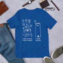 Load image into Gallery viewer, Many Types of People in the World Unisex T-Shirt