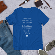 Load image into Gallery viewer, Not Unhappy Just Silent Unisex T-Shirt