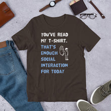 Load image into Gallery viewer, Social Interaction Unisex T-Shirt