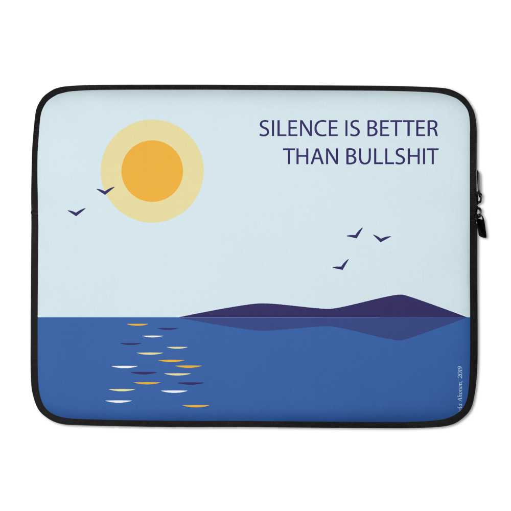 Silence is Better Laptop Sleeve Finnish Accessory - alternate view - Very Finnish Problems