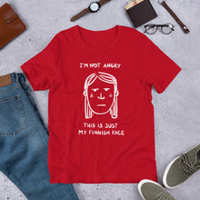 Load image into Gallery viewer, Finnish Face Female Unisex T-Shirt