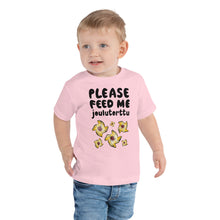 Load image into Gallery viewer, Feed me Joulutorttu Toddler Short Sleeve Tee