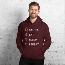 Load image into Gallery viewer, Sauna, Eat, Sleep, Repeat Unisex Hoodie