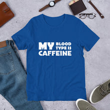 Load image into Gallery viewer, Caffeine Blood Type Unisex T-Shirt