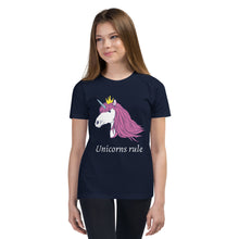 Load image into Gallery viewer, Unicorns Rule Youth T-Shirt