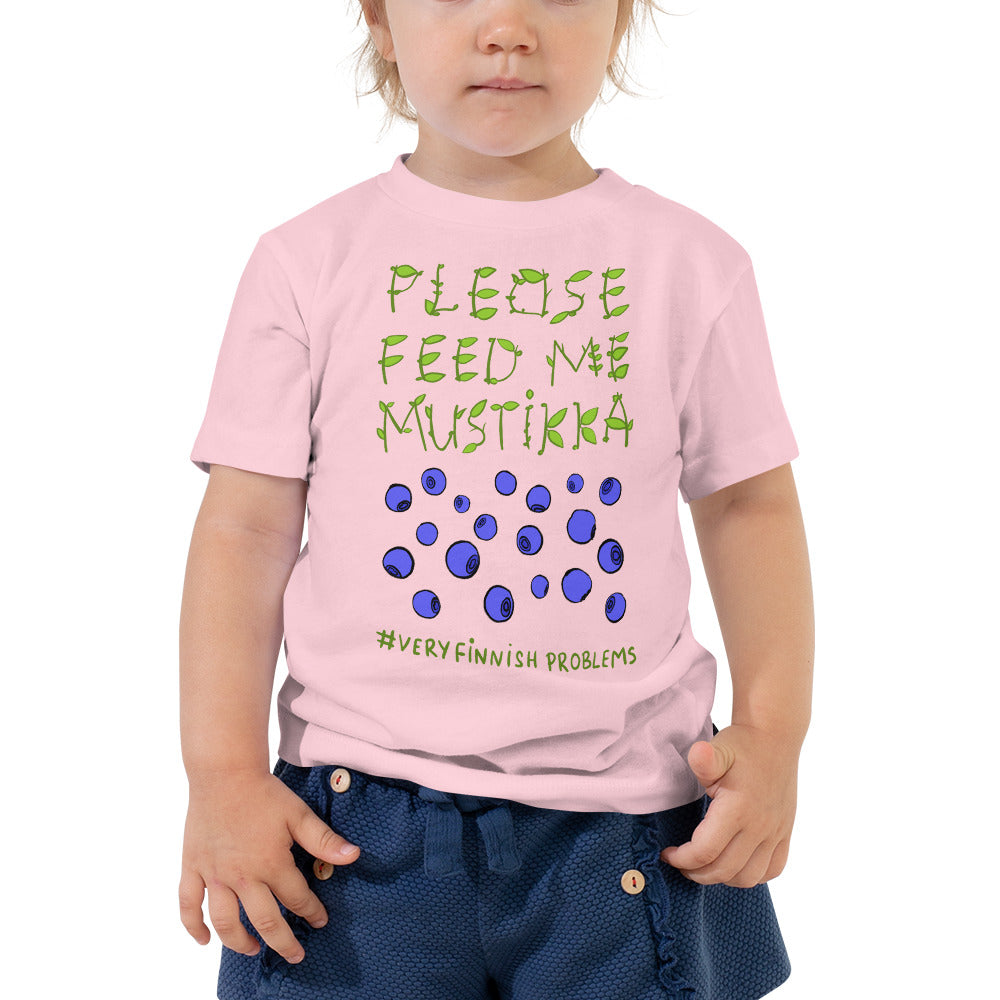Feed Me Mustikka Toddler Short Finnish Toddler Tee - Finnish toddler tee from Very Finnish Problems