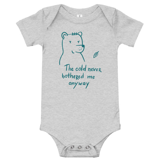 The cold never bothered me Finnish Baby Bodysuit - alternate view - Very Finnish Problems