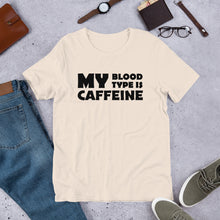 Load image into Gallery viewer, Caffeine Blood Type Unisex T-Shirt