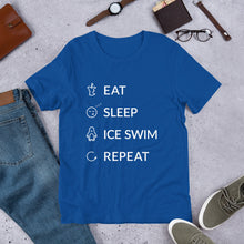 Load image into Gallery viewer, Eat Sleep Ice Swim Repeat Unisex T-Shirt