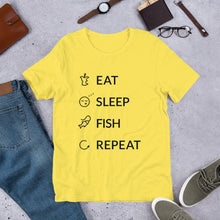 Load image into Gallery viewer, Eat Sleep Fish Repeat Unisex T-Shirt