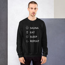 Load image into Gallery viewer, Sauna Eat Sleep Repeat Unisex Sweatshirt