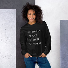 Load image into Gallery viewer, Sauna Eat Sleep Repeat Unisex Sweatshirt
