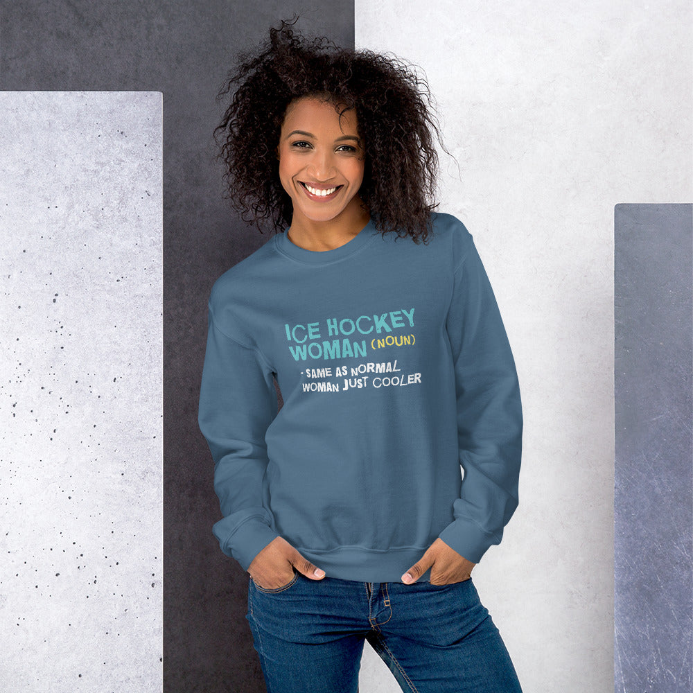 Ice hockey woman Finnish Winter Sweatshirt - Finnish sweatshirt from Very Finnish Problems
