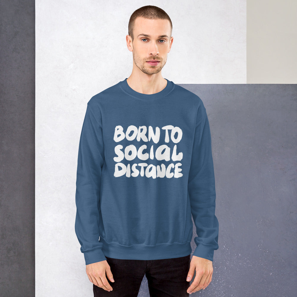 Born to social distance Finnish Sweatshirt - Finnish sweatshirt from Very Finnish Problems
