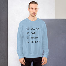 Load image into Gallery viewer, Sauna Eat Sleep Repeat Unisex Sweatshirt